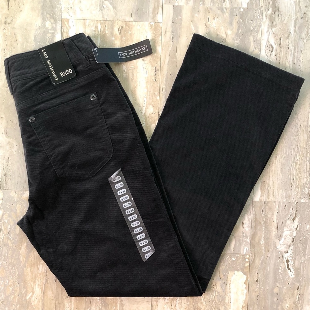 Lady Hathaway Black Corduroy Pants - Women